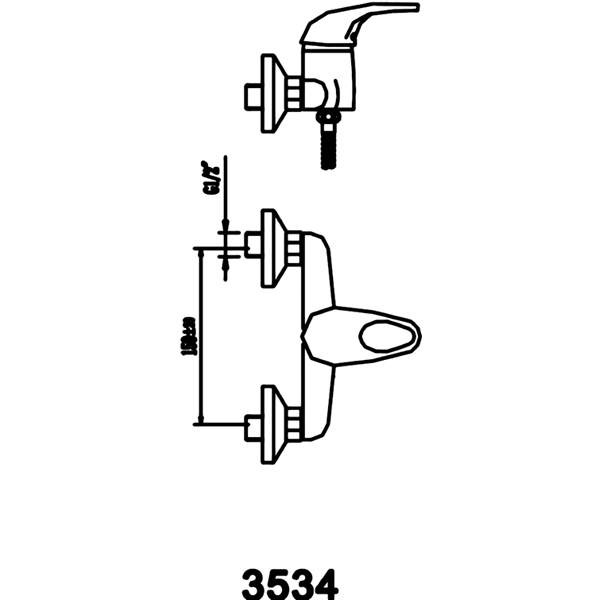 Смеситель душевой San Fonte 3534-G09 3534-G09 11162126 - Вид №1