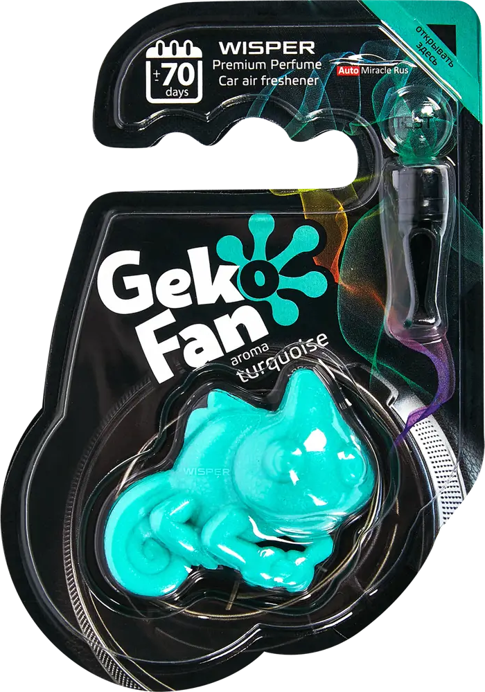 Wisper Gekofan Turquoise — автомобильный ароматизатор с эко-полимером 89340855