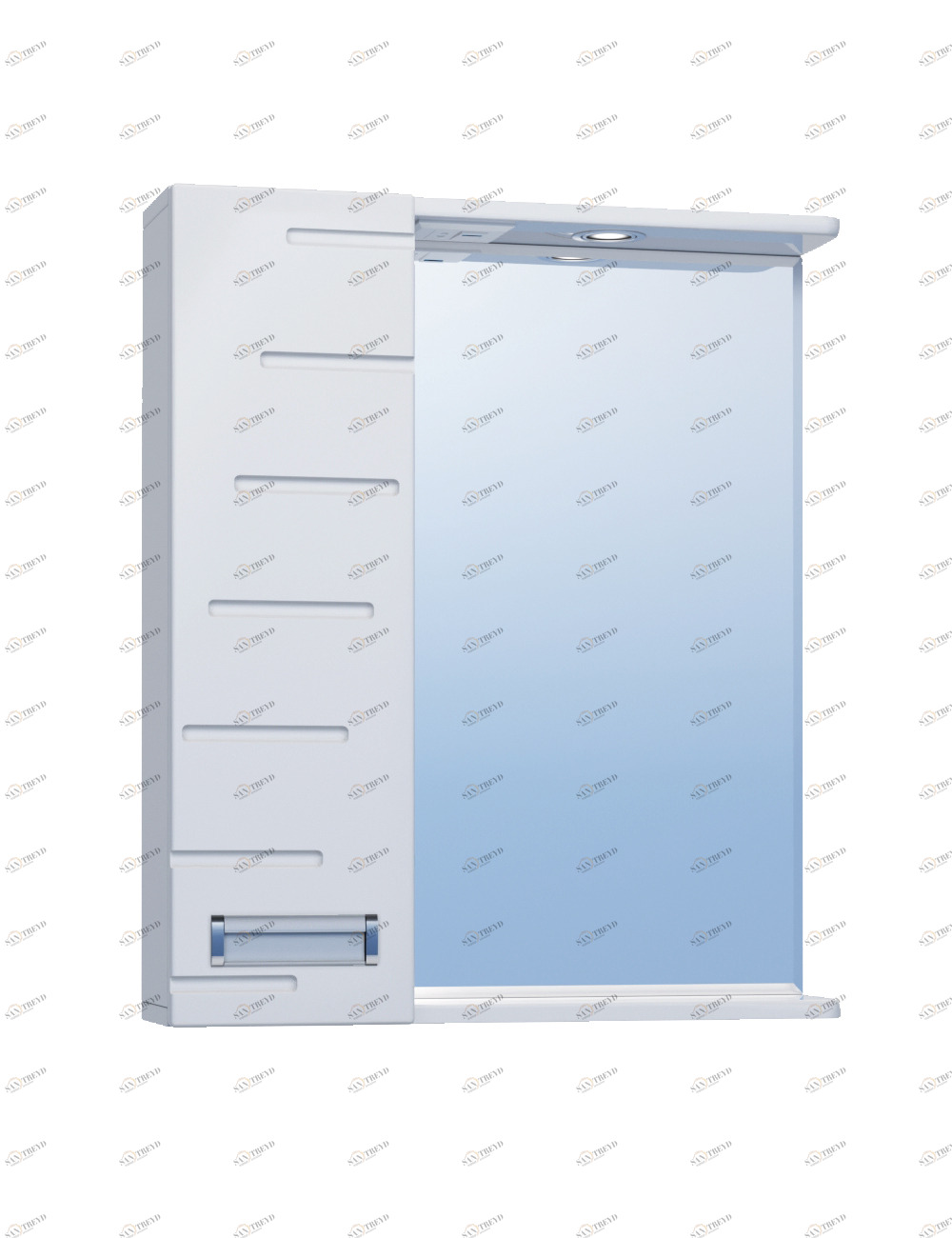 Зеркало Diana 600 левый со спотом600⨉150⨉700 мм белый VIGO sun-id-664536