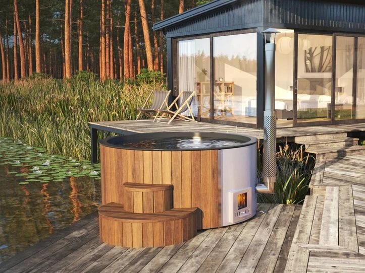 Открытый круглый мини-бассейн с джакузи Saunamo Thermalux ARCH-00145577