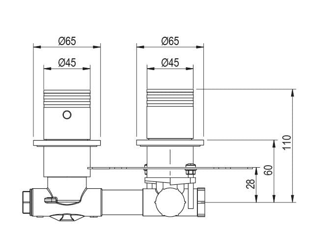 Смеситель для душа из нержавеющей стали с переключателем Tubico Loira ARCH-00140012 - Вид №1