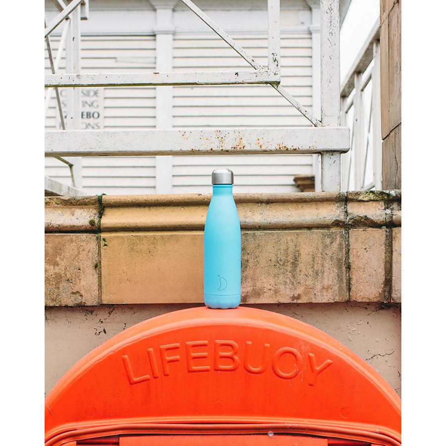 Термос 500 мл голубой Pastel Blue CHILLY'S BOTTLES ДИЗАЙНЕРСКИЕ 00-3948021 Голубой  - Вид №1