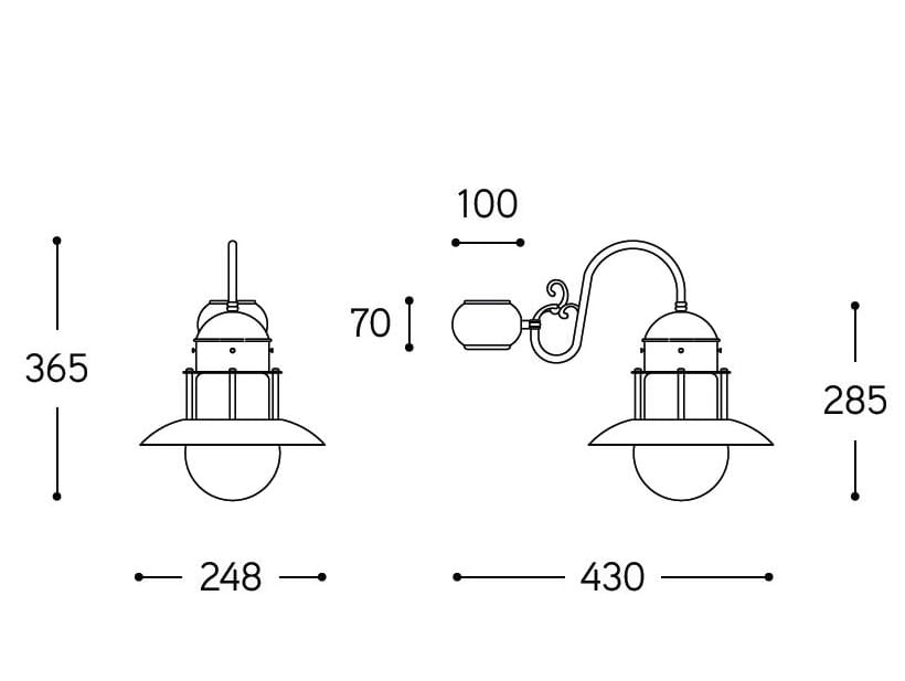 Металлический садовый уличный фонарь Aldo Bernardi Аббатство ARCH-00030318 - Вид №2