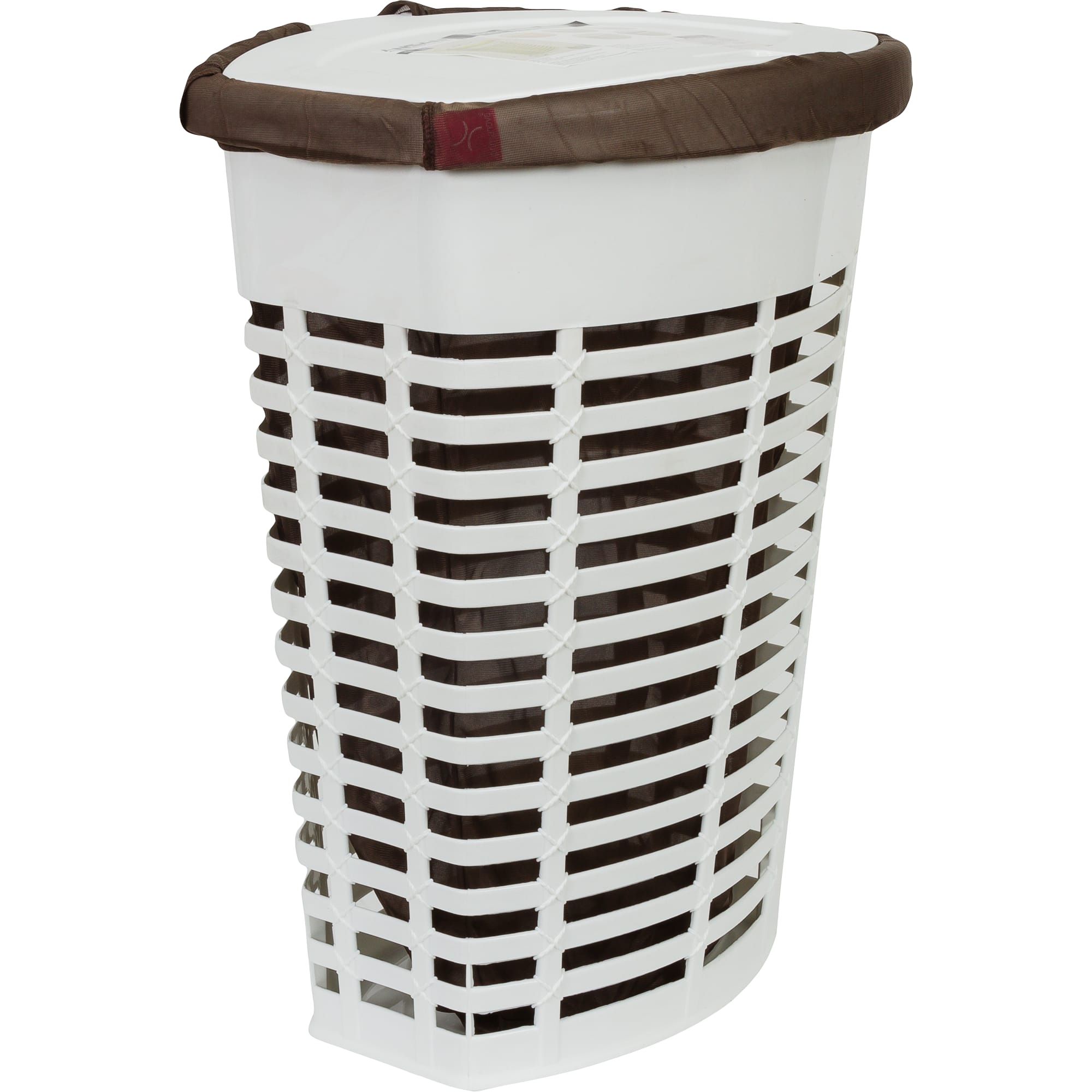 82118692 Корзина для белья с чехлом, 470х360х600 мм, цвет коричневый PALM Santreyd