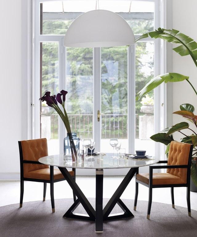 OAK Круглый обеденный стол из мрамора Milano collection Sc5020-pm - Вид №2