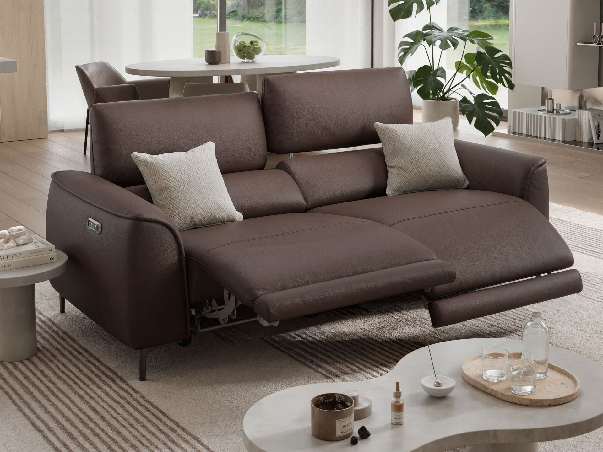 3-местный кожаный диван Sofanella Комо ARCH-00140905 - Вид №3