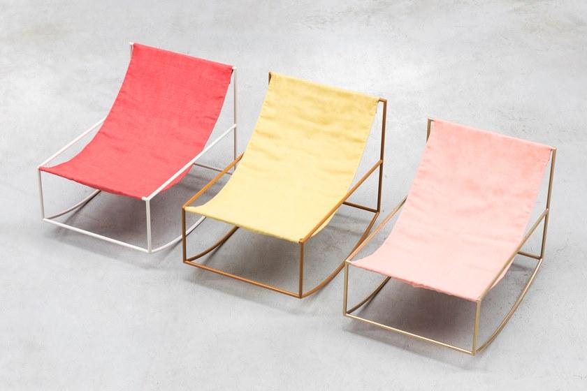 valerie_objects Кресло-качалка из латуни с подлокотниками  V9015021  - Вид №8