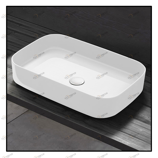 SHCOLAR60 Накладная раковина на столешницу  прямоугольная Ceramica Cielo 