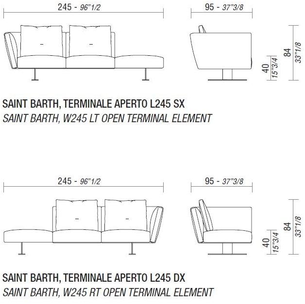 ESTEL GROUP Модульный диван со съемным чехлом из ткани Saint barth sun-id-1511552 - Вид №8