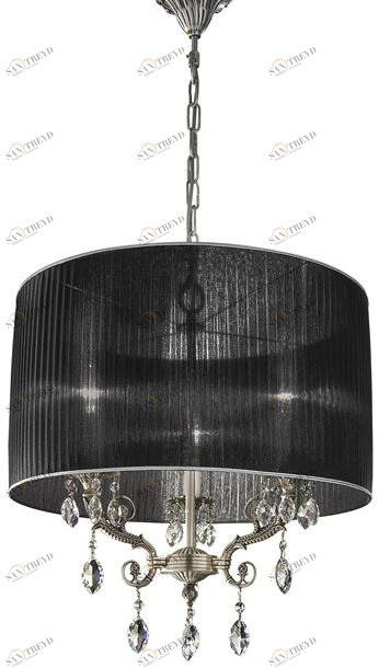 Possoni Illuminazione Старинная серебряная люстра с кристаллами swarovski® Firefly 7117/bk/3