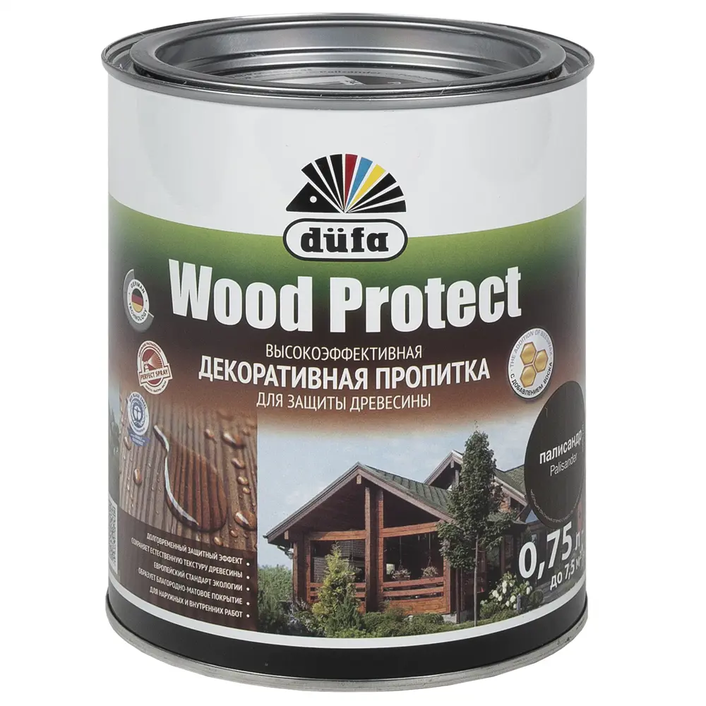 Dufa Wood Protect - антисептик для дерева цвет палисандр 0.75 л 14724448 STLM-0005071 - Вид №1