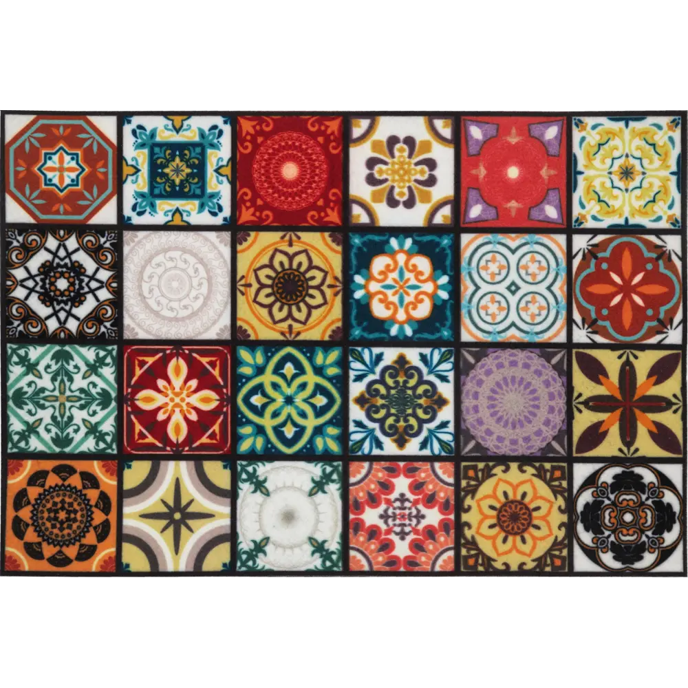 Коврик Мозаика 80x120 см нейлон на ПВХ цвет мультиколор 82982499 STLM-2094700 Santreyd 