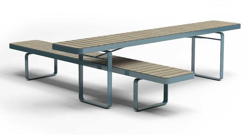 VESTRE Стол для общественных мест из стали и дерева Forum sun-id-1346174 - Вид №1