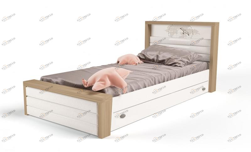 Кровать ABC-KING 160х90 №4MIX OCEAN №4 (с мяг.изнож) (cream) 4631148107724