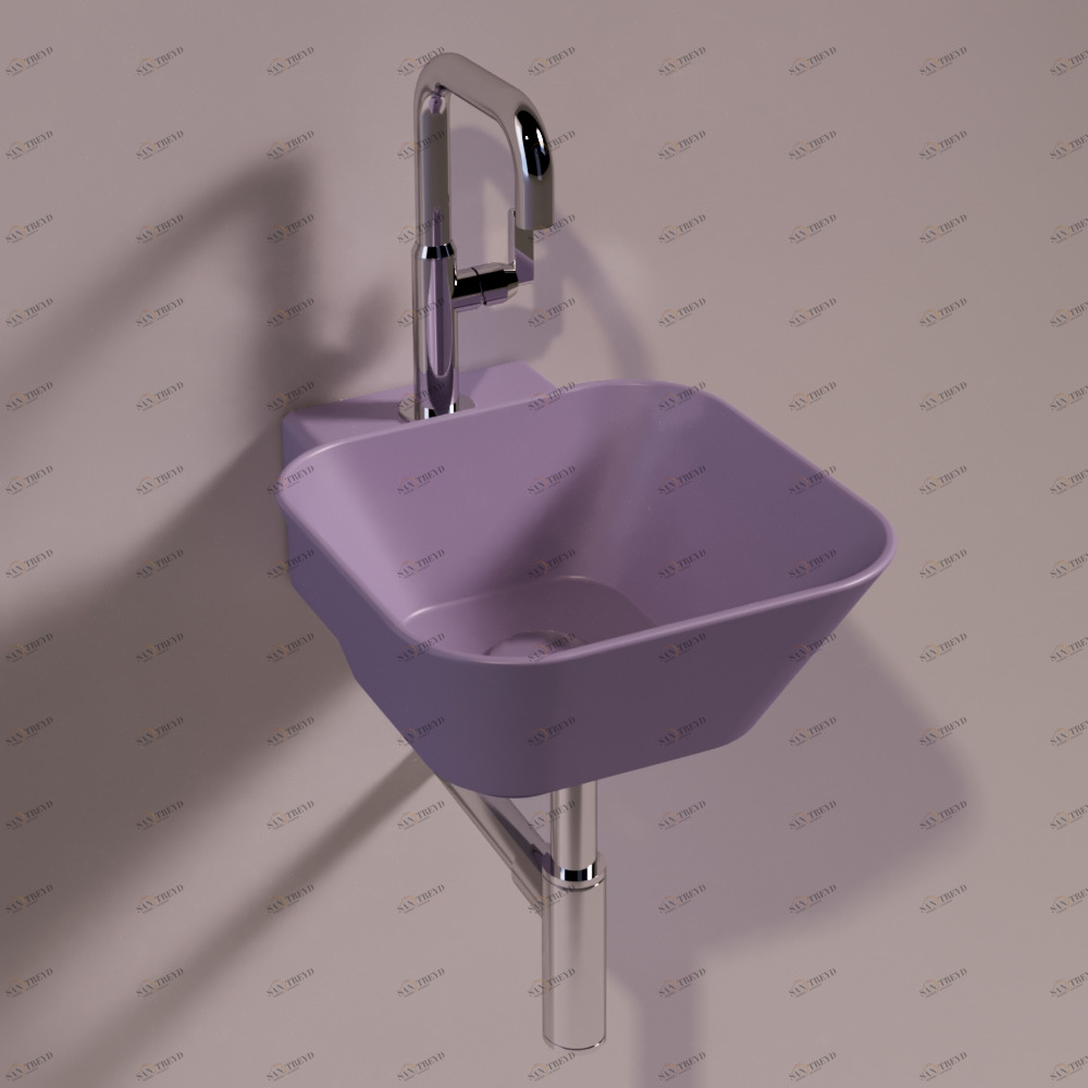 WA07PRUGNAMATT Подвесная раковина настенная квадратная Simas 