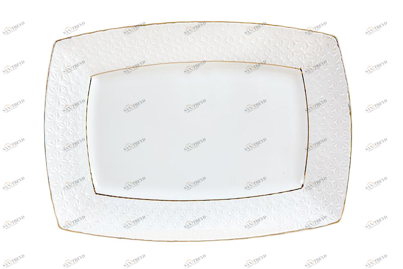 Блюдо Прямоугольное The snow Queen 28 см КОРАЛЛ THE SNOW QUEEN 029623 Белый 
