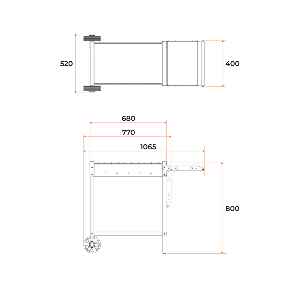 GRATAR Мангал МАН 202 с колесами и полками для комфортного отдыха 82490239 STLM-0028408 - Вид №6