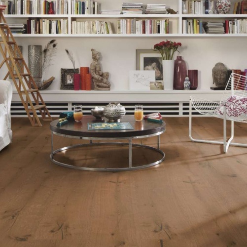 Широкий паркет Meister HD 300 Lindura Коньяк 8415 Дуб Рустик с брашью (Текстурированная) 2200х270 мм 2300200114 - Вид №5