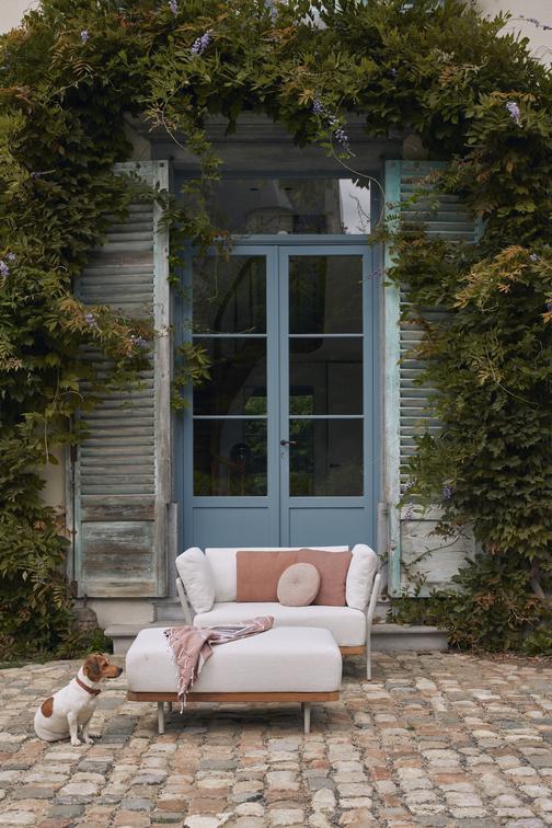 MNST1191 Большая подставка для ног / подставка для отдыха кремень teak Manutti Flex - Вид №1