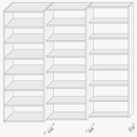 Lema Модульный модульный книжный шкаф на заказ sun-id-1360727 - Вид №58