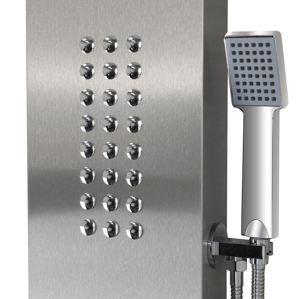 GFmark - Душевая панель - "тропический душ" с двумя лейками, корпус МАТОВАЯ нержавеющая сталь, марки 304, код: 5501  - Вид №1