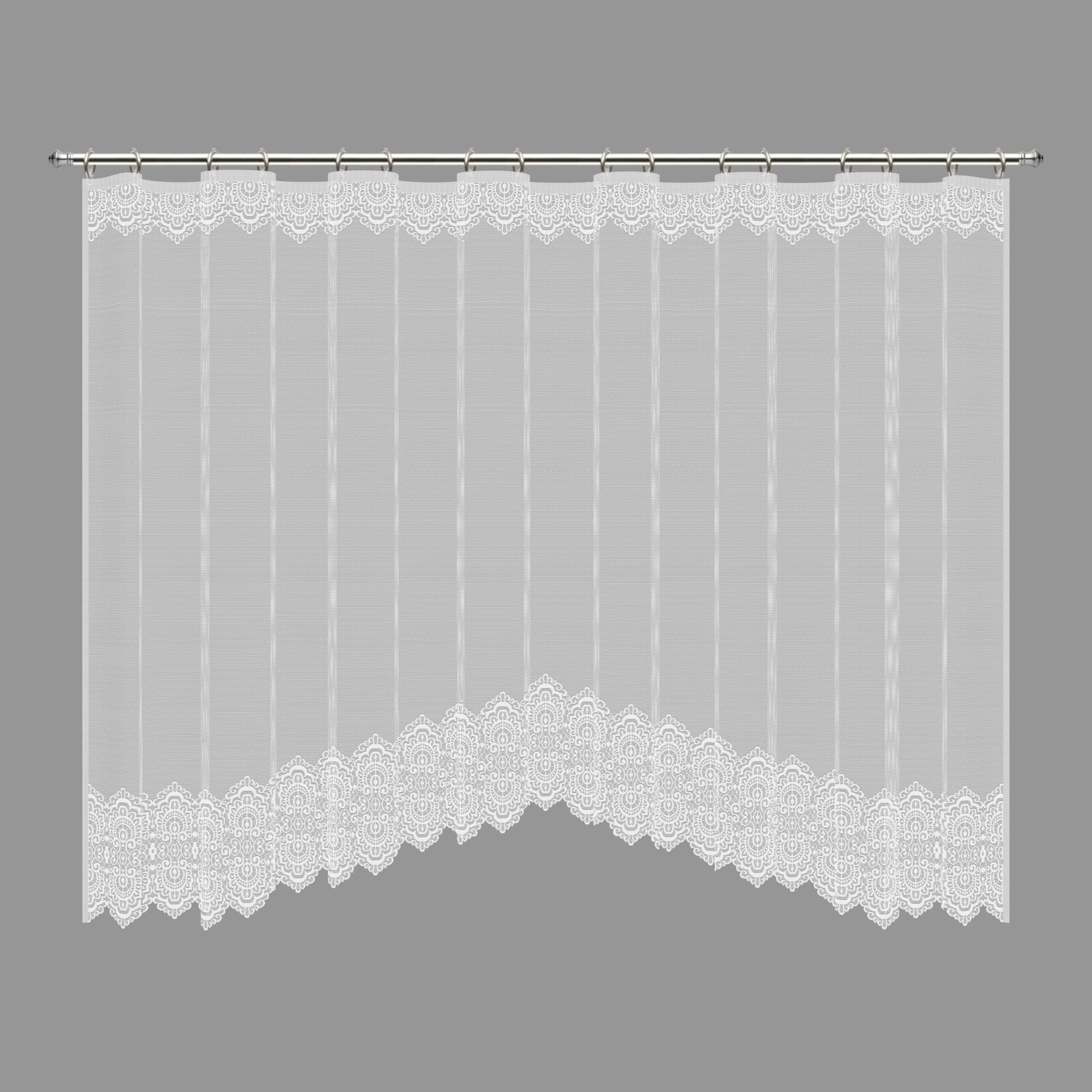 82633556 Тюль на ленте для кухни «Гера» 285х160 см цвет белый Santreyd  - Вид №1