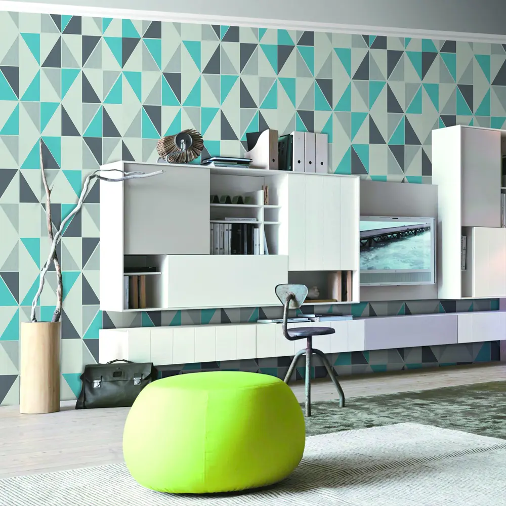 Обои флизелиновые 0.53х10 м геометрия цвет голубой ER 6925-08 Erismann STLM-2091219 - Вид №2