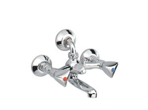 Настенный смеситель для ванны с 2 отверстиями