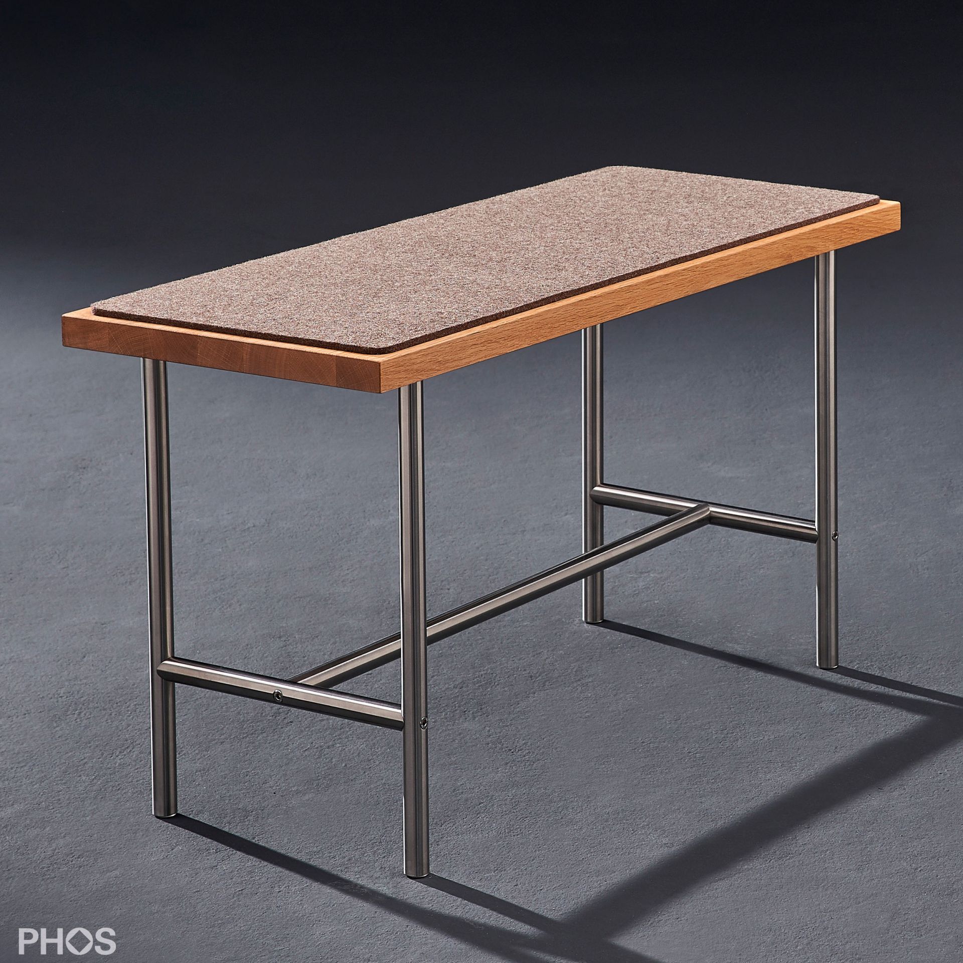 SiB600-Eiche Скамья с сиденьем из массива дуба, ширина 75 см. PHOS  - Вид №1