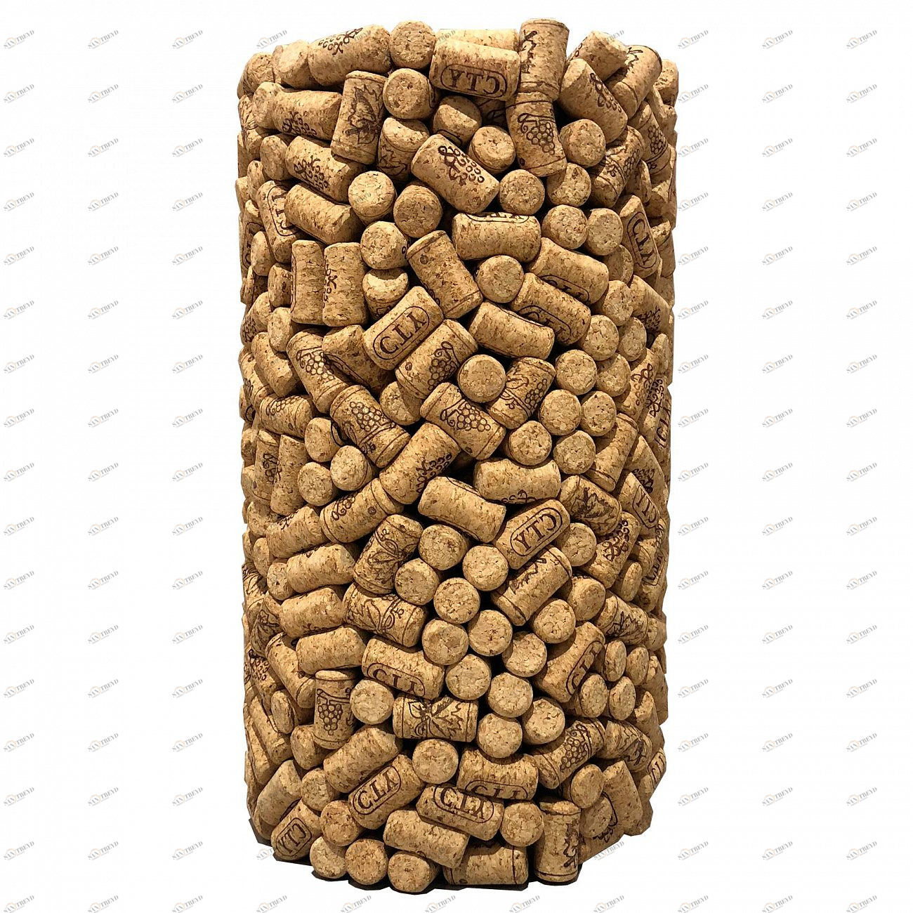 Приставной столик круглый пробковый 26 см К-Т-2 GRAUM  304090 Бежевый 