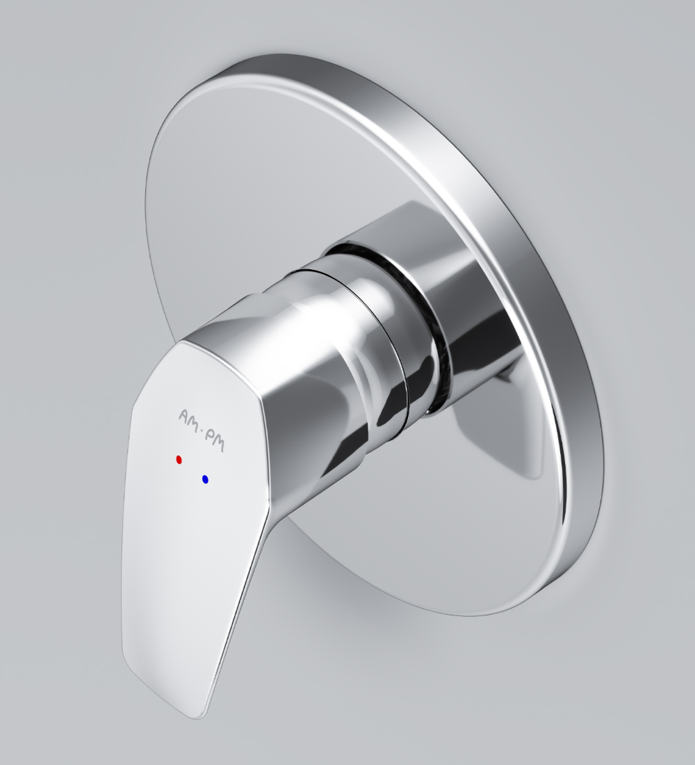 F9075000 cмеситель д/душа монтируемый в стену хром шт. AM.PM Gem - Вид №1