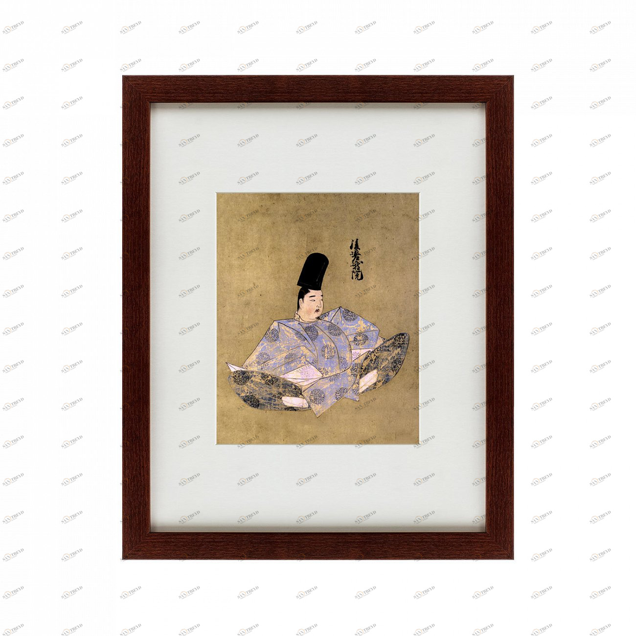 Картина в раме 52х42 см Emperor of Japan Go-Saga, 1245 КАРТИНЫ В КВАРТИРУ  135700 Бежевый;голубой;черный;разноцветный 