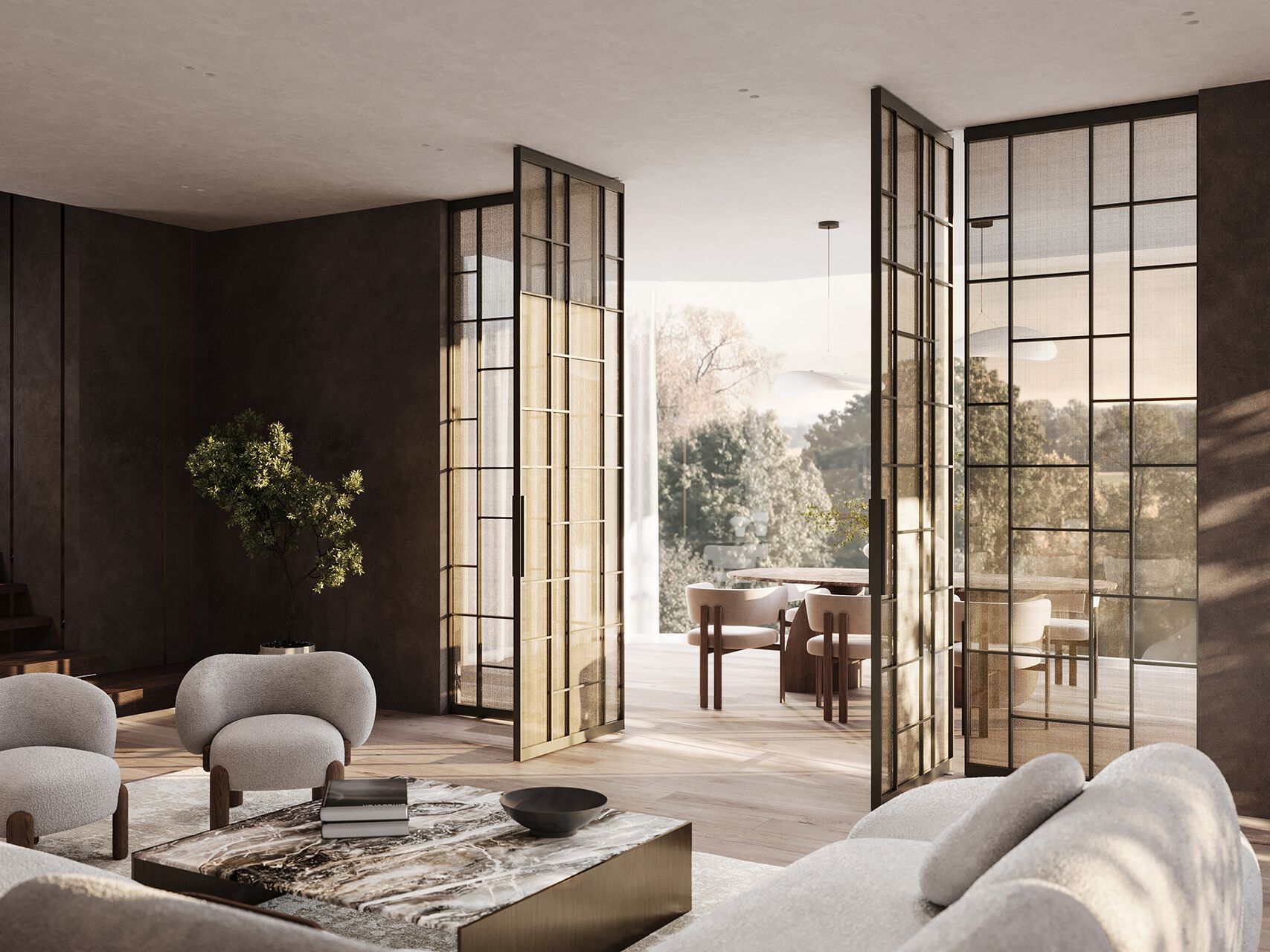 Алюминиевая и стеклянная поворотная дверь AXIS AXIS LIGHT ARCH-00088288