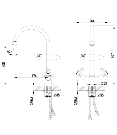 LM1405C Смеситель Plus Harmony для кухни LEMARK HARMONY - Вид №1