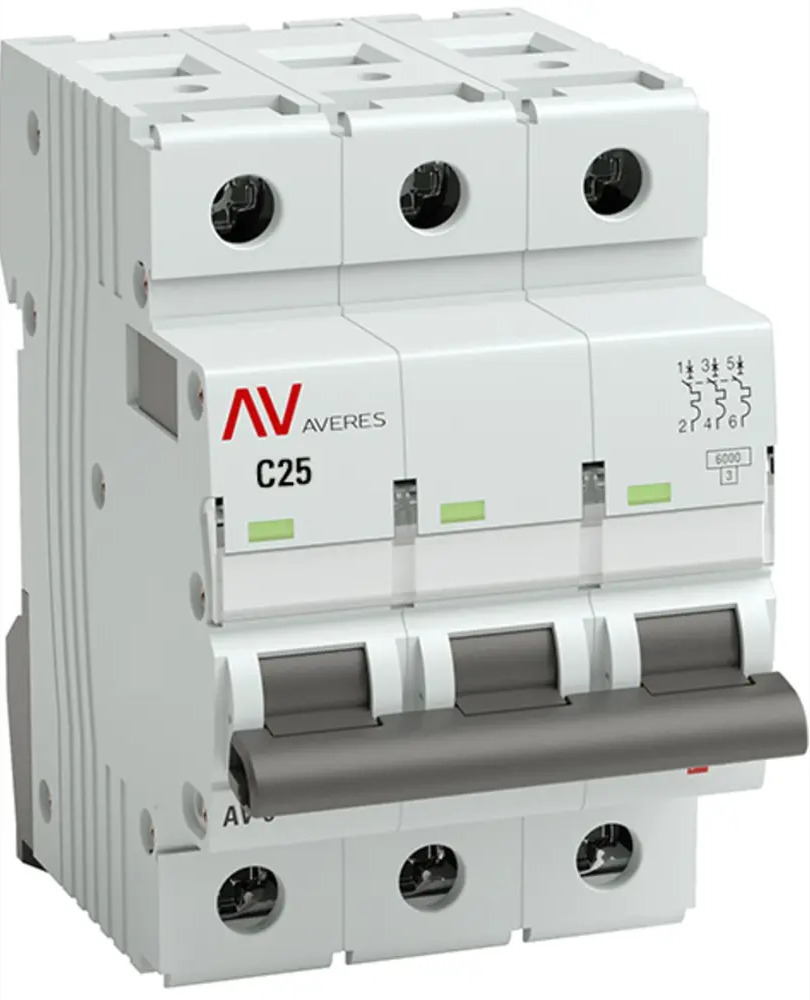 Автоматический выключатель EKF AV-6 3P для надежной защиты сети 84579888