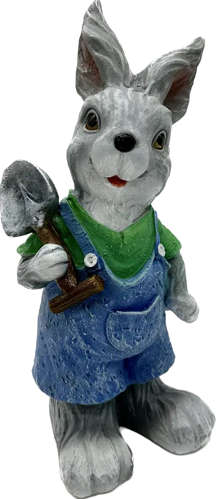 Santreyd Садовая фигура Заяц с лопатой - каменное кашпо для цветов 89341435