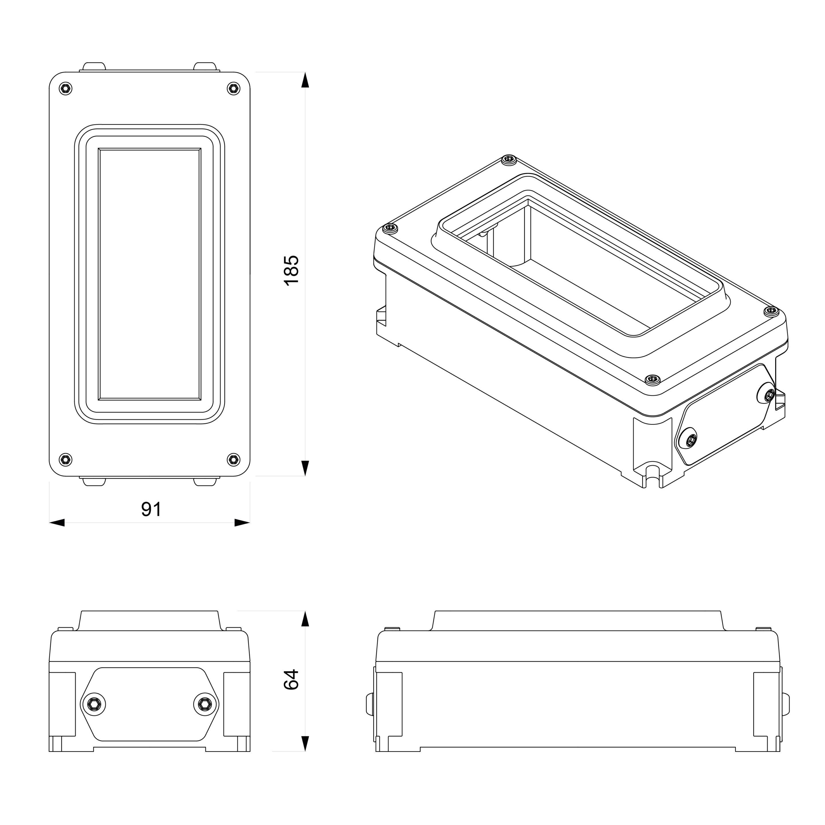 Коробка для электрической системы из натурального алюминия Genuit Silver ARCH-00114256 - Вид №15