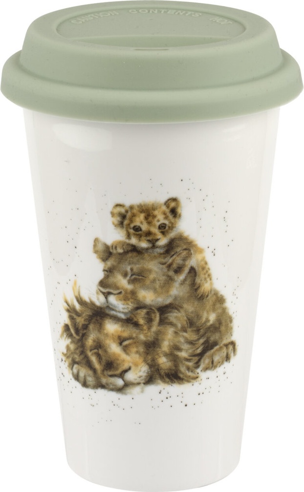 10669761 Royal Worcester Термокружка Royal Worcester "Забавная фауна.Львиный прайд" 310мл Фарфор 