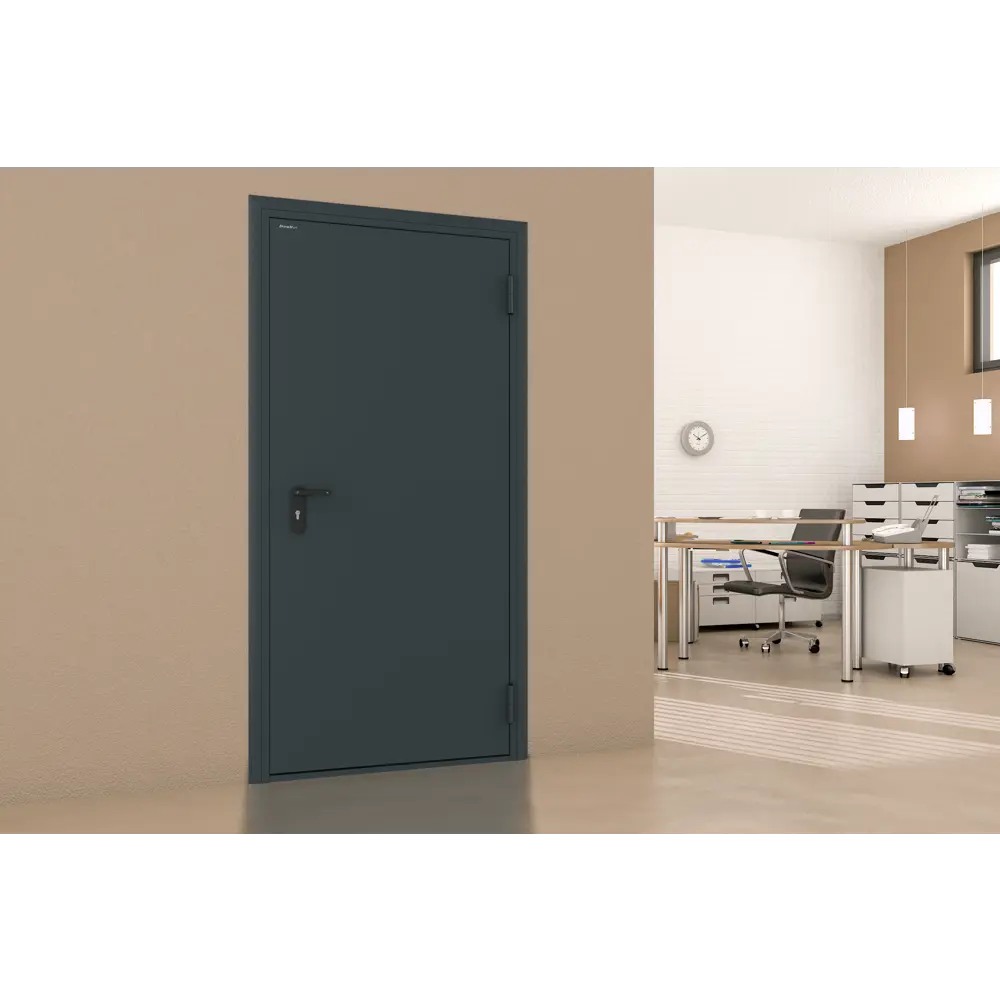 Дверь техническая EI60 108x205 см правая цвет RAL7016 84836060 STLM-2060345 DOORHAN  - Вид №1