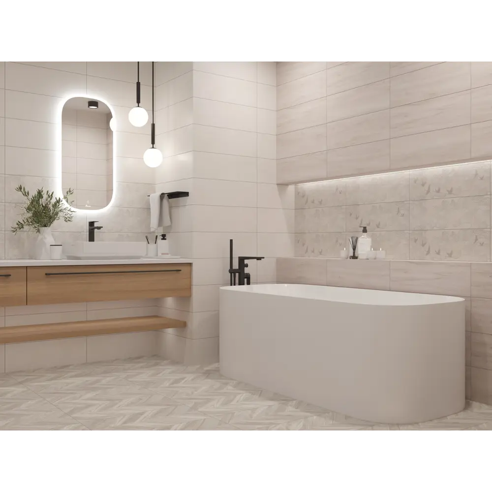 Настенная плитка LB Ceramics Юген 20x60 см 0.84 м² цвет бежевый 85535841 STLM-2140906 - Вид №4