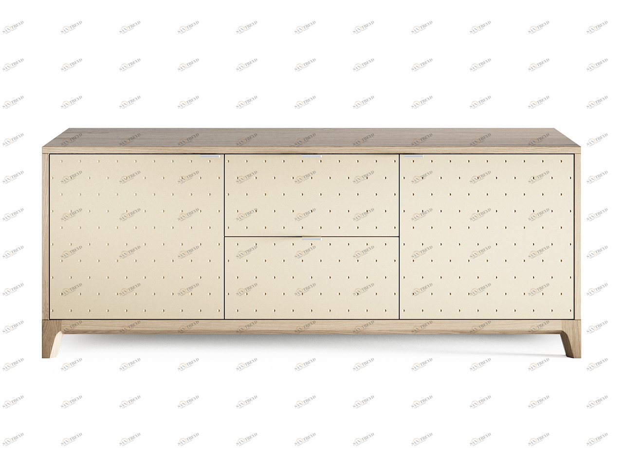 Тумба под телевизор с ящиками кремовая Case THE IDEA  210243 Бежевый 