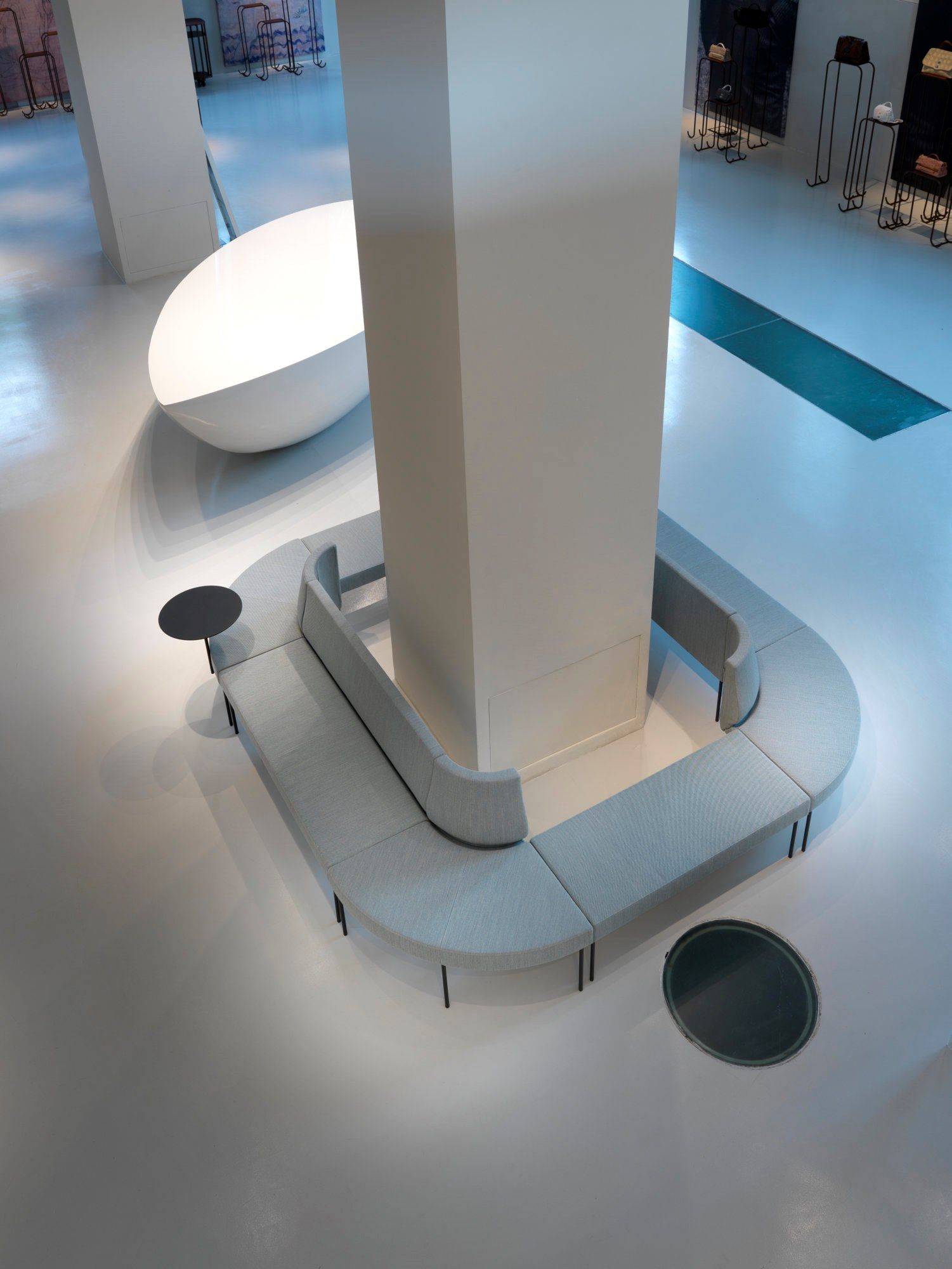 Модульная выпуклая скамья из ткани SITIA Laguna ARCH-00133121 - Вид №11