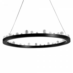 Подвесной светильник Crystal от Delight Collection круглая KR0543P-R DELIGHT COLLECTION ДИЗАЙНЕРСКИЕ 243690 Прозрачный;черный