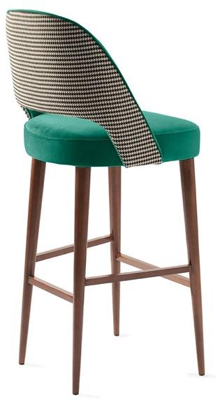 Mambo Unlimited Ideas Высокий табурет из ткани со спинкой Ava sun-id-1452265 - Вид №1