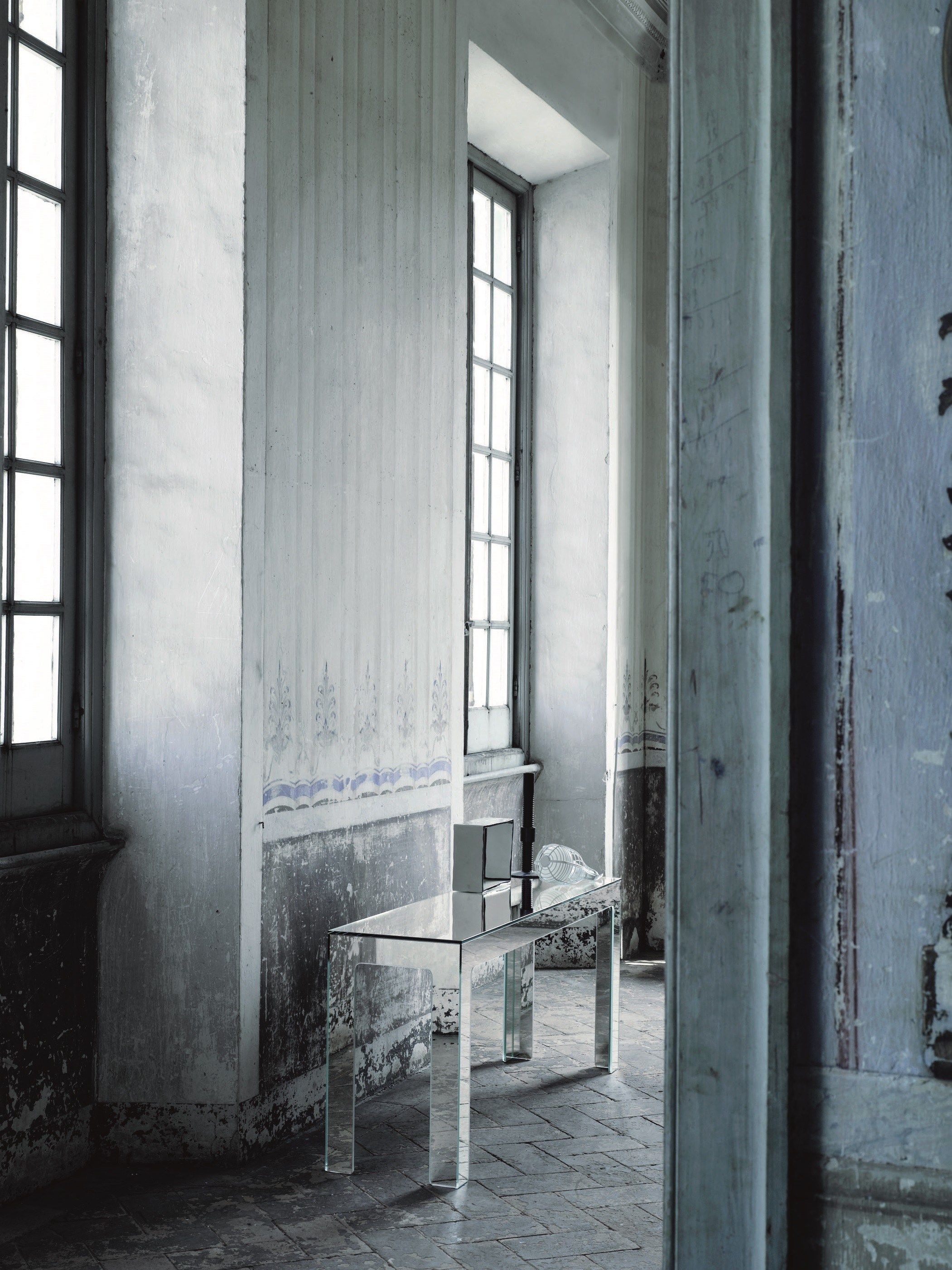 Прямоугольная хрустальная консоль Glas Italia Зеркальное зеркало ARCH-00063628 - Вид №1