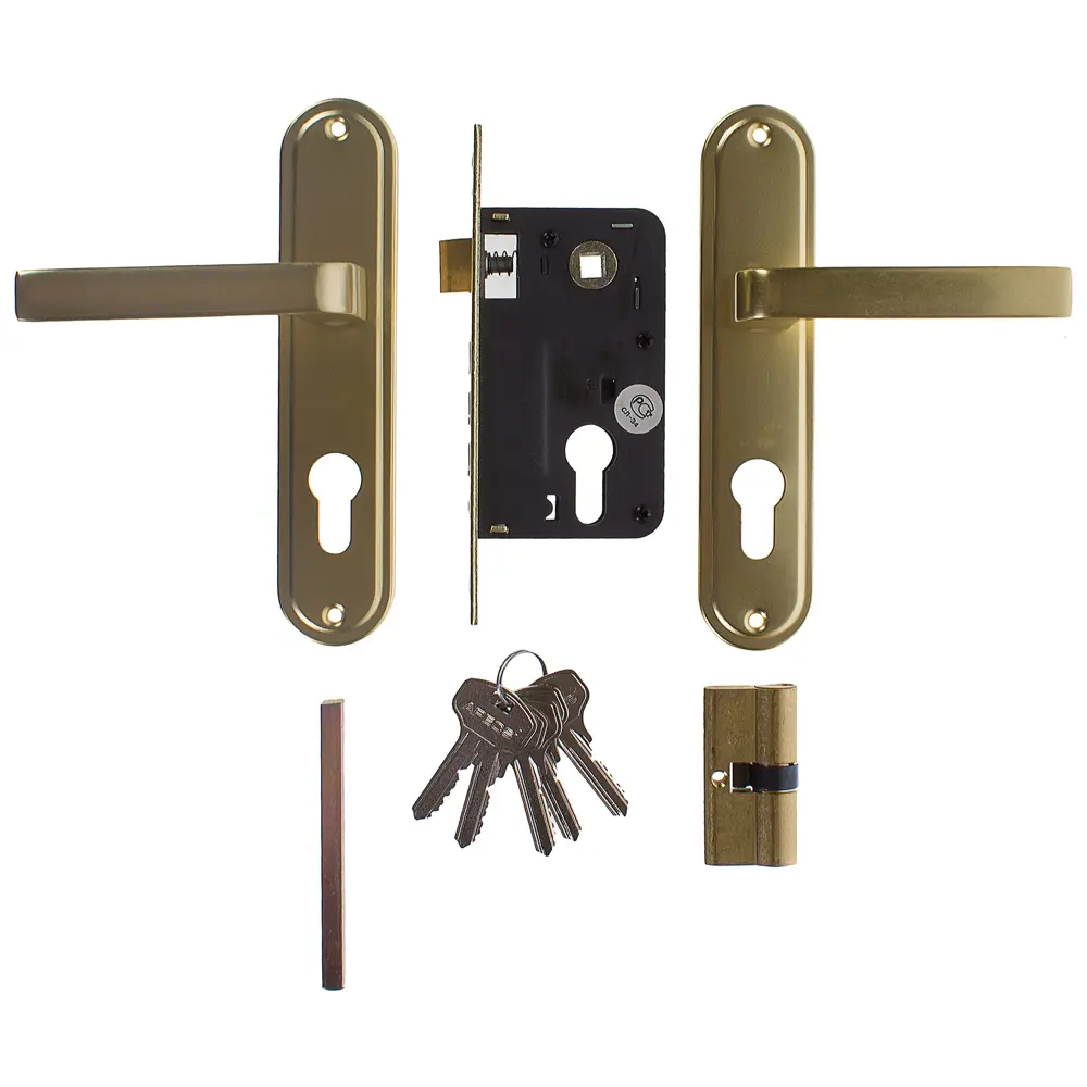 Замок врезной Apecs 1026/60-G, с ручками, алюминий, цвет золото STLM-2060483 - Вид №1