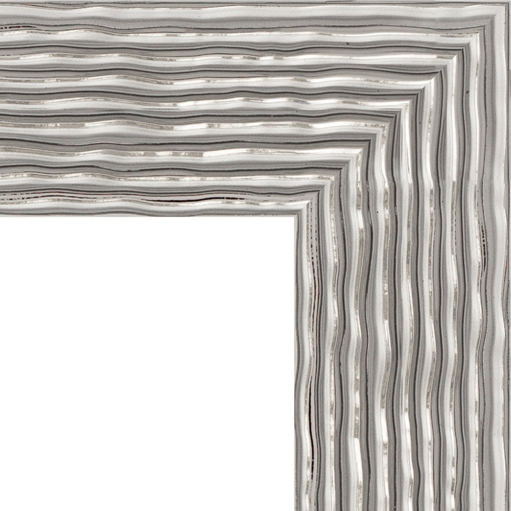 BY 6023 Зеркало напольное в багетной раме - волна хром 90 mm EVOFORM Definite floor - Вид №5