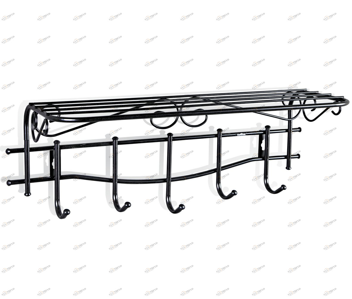 Вешалка Настенная Graciya с полочкой чёрная SHEFFILTON ДИЗАЙНЕРСКИЕ 015068 Чёрный 