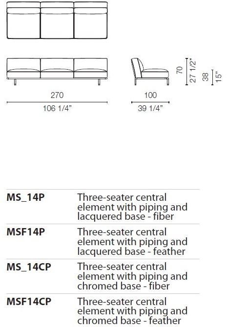 Cappellini Модульный диван со съемным чехлом Cap martin sunset sun-id-1481294 - Вид №27