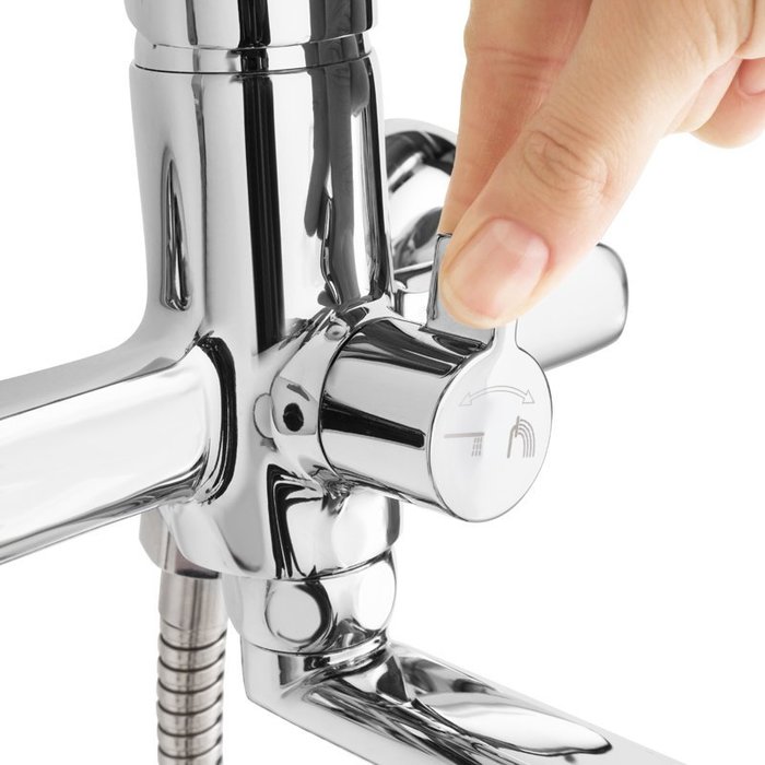 NELSBLCM10 Смеситель для ванны с длинным изливом с керамическим дивертором Milardo Nelson - Вид №4